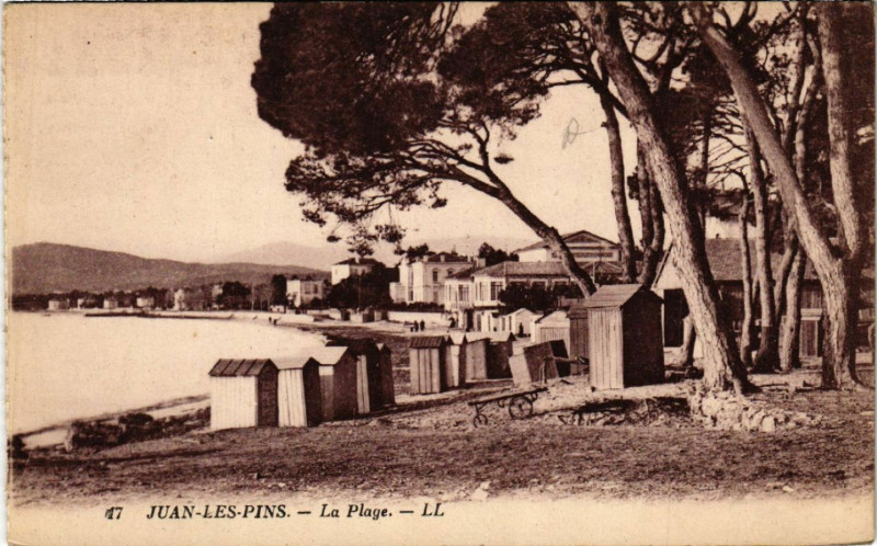 Carte postale ancienne Juan-les-Pins - La Plage