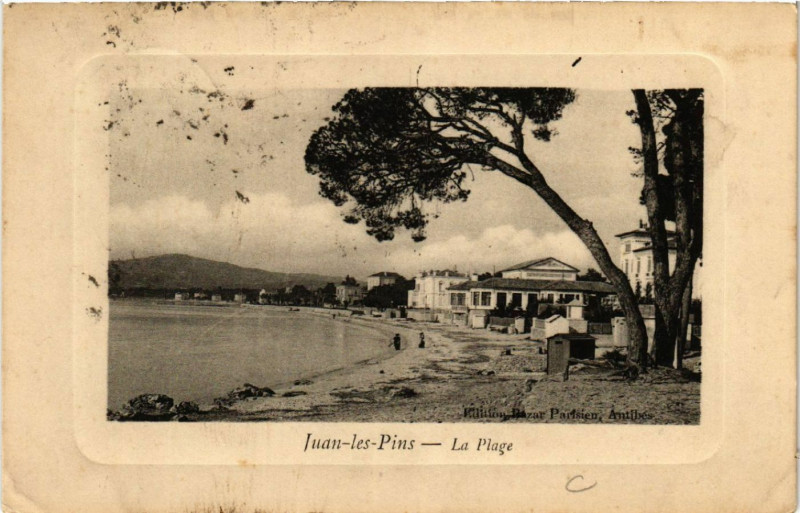 Carte postale ancienne Juan-les-Pins - La Plage