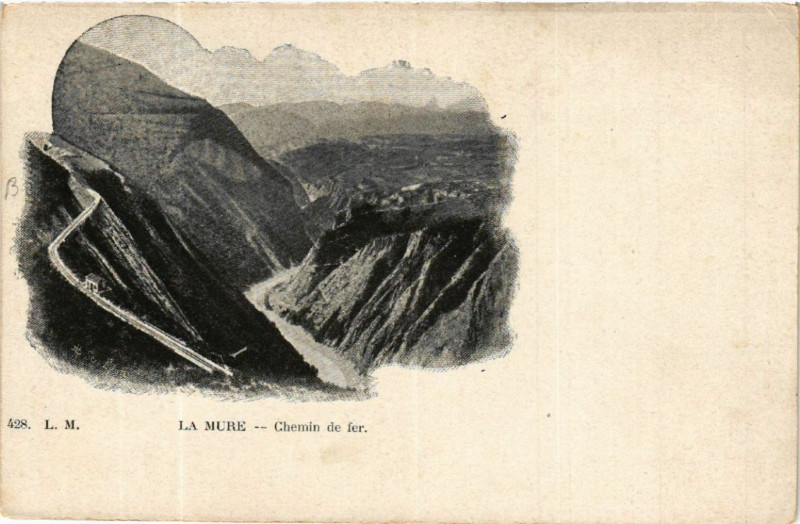 Carte postale ancienne La Mure - Chemin de fer à La Mure
