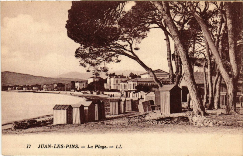 Carte postale ancienne Juan-les-Pins - La Plage