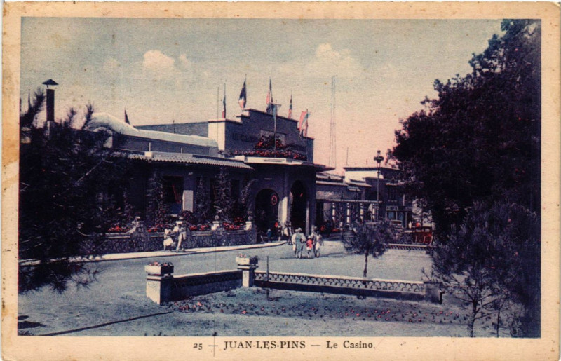Carte postale ancienne Juan-les-Pins - Le Casino