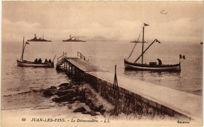 Carte postale ancienne Juan-les-Pins - Le Débarcadére