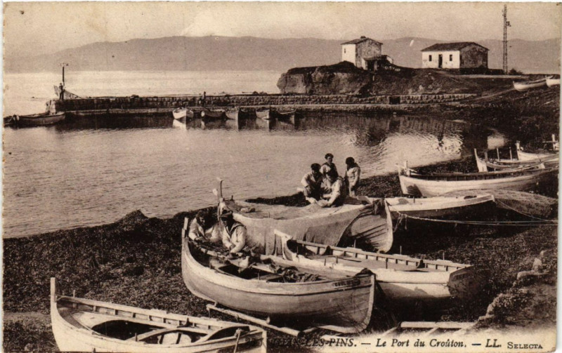 Carte postale ancienne Juan-les-Pins - Le Port du Crouton