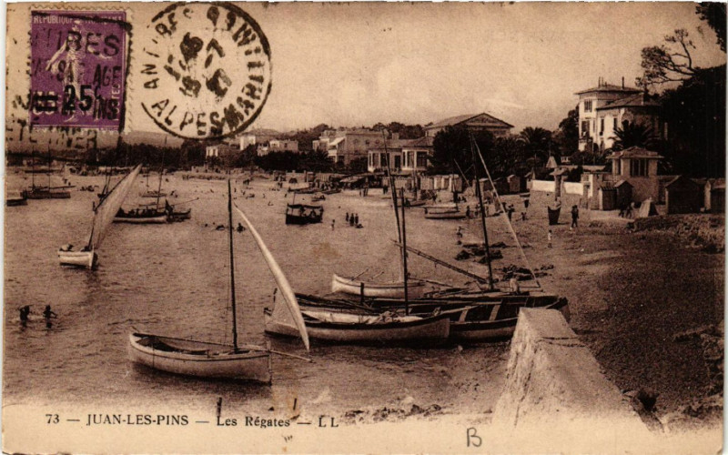 Carte postale ancienne Juan-les-Pins - Les Régates