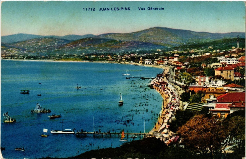 Carte postale ancienne Juan-les-Pins - Vue Générale