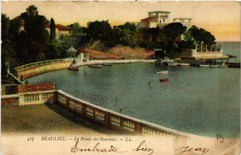 Carte postale ancienne Beaulieu - La Pointe des Fouries