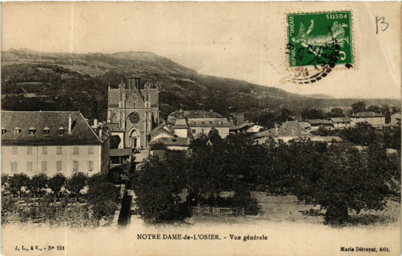 Carte postale ancienne Notre-Dame-de-L'Osier - Vue generale à Notre-Dame-de-l'Osier