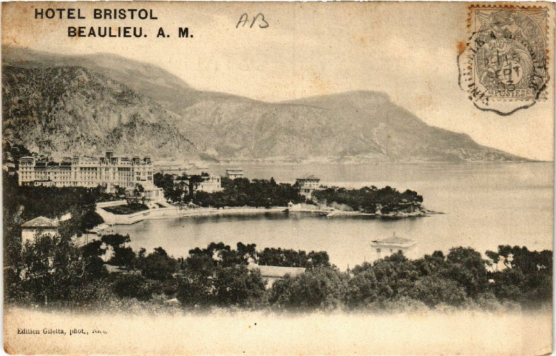 Carte postale ancienne Hotel Bristol - Beaulieu A. M.