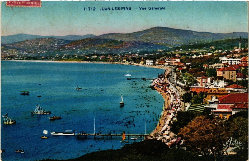 Carte postale ancienne Juan-les-Pins - Vue Générale