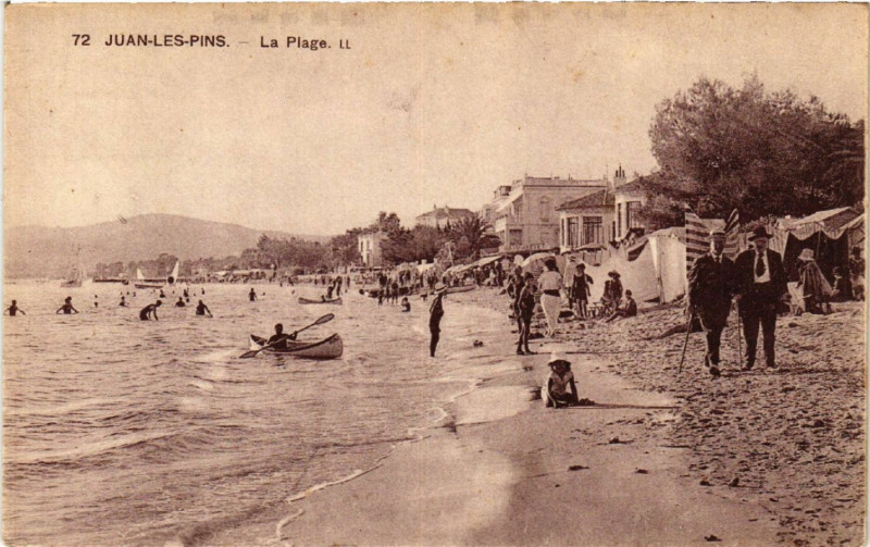 Carte postale ancienne Juan-les-Pins - La Plage