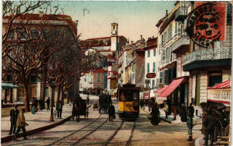 Carte postale ancienne Cannes - La Route Féte-Faure à Cannes