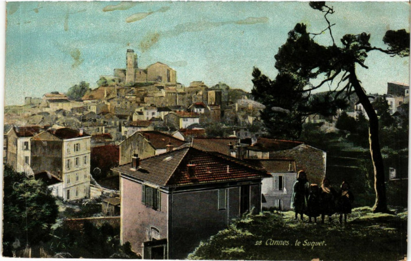 Carte postale ancienne Cannes - le Suquet à Cannes