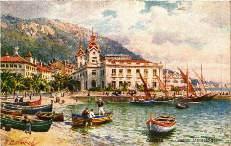 Carte postale ancienne Cannes - La Croisette Monument d'Edouard Vii à Cannes