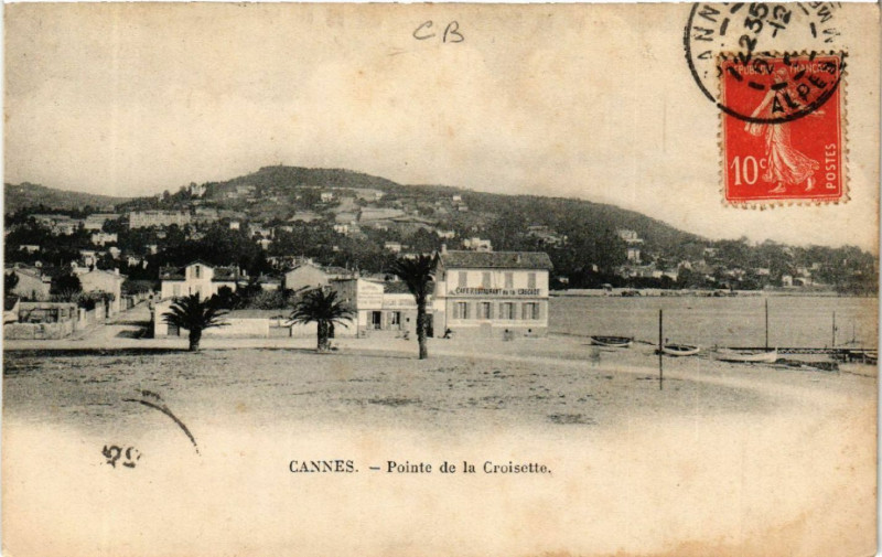 Carte postale ancienne Cannes - Pointe de la Croisette à Cannes