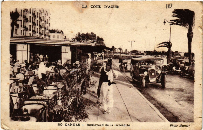 Carte postale ancienne La Cote d'Azur - Cannes - Boulevard de la Croisette à Cannes