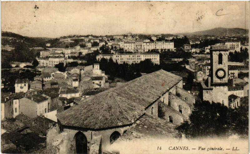 Carte postale ancienne Cannes - Vue générale à Cannes