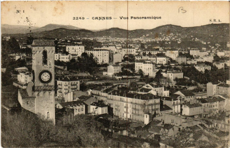 Carte postale ancienne Cannes - Vue Panoramique à Cannes