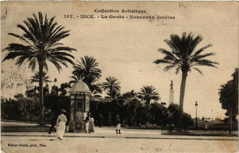 Carte postale ancienne Collection Artistique - Nice - La Grotte - Nouveaux Jardins à Nice