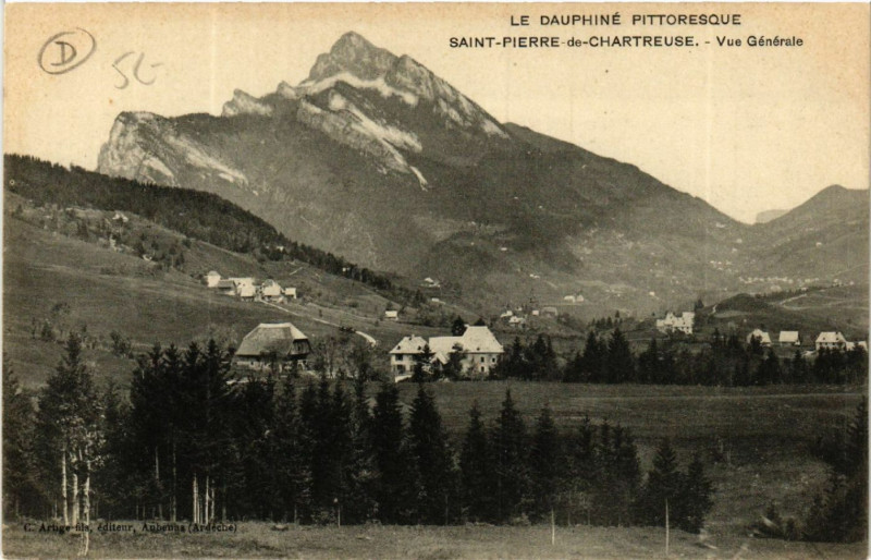 Carte postale ancienne Saint-Pierre-de-Chartreuse - Vue générale à Saint-Pierre-de-Chartreuse