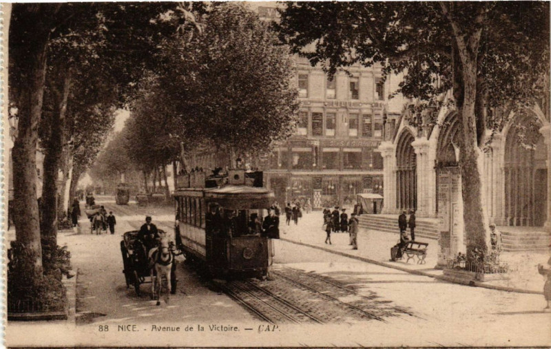 Carte postale ancienne Nice - Avenue de la Victoire à Nice
