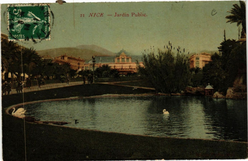 Carte postale ancienne Nice - Jardin Public à Nice