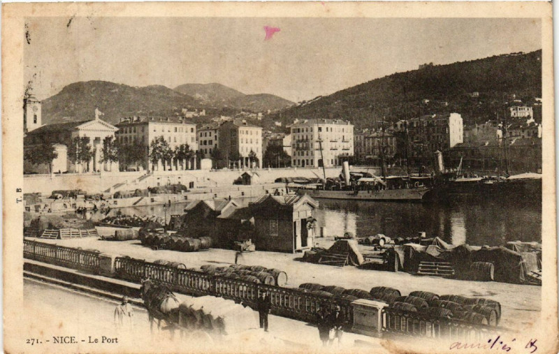Carte postale ancienne Nice - Le Port à Nice