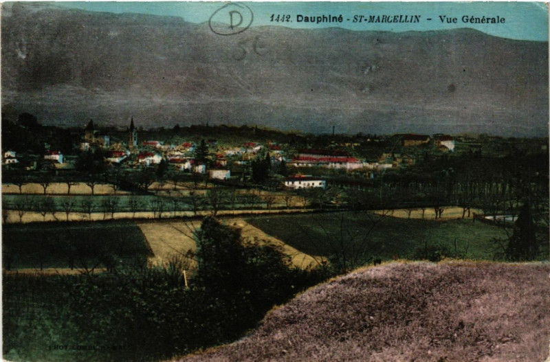 Carte postale ancienne Saint-Marcellin - Vue générale - Dauphiné à Saint-Marcellin