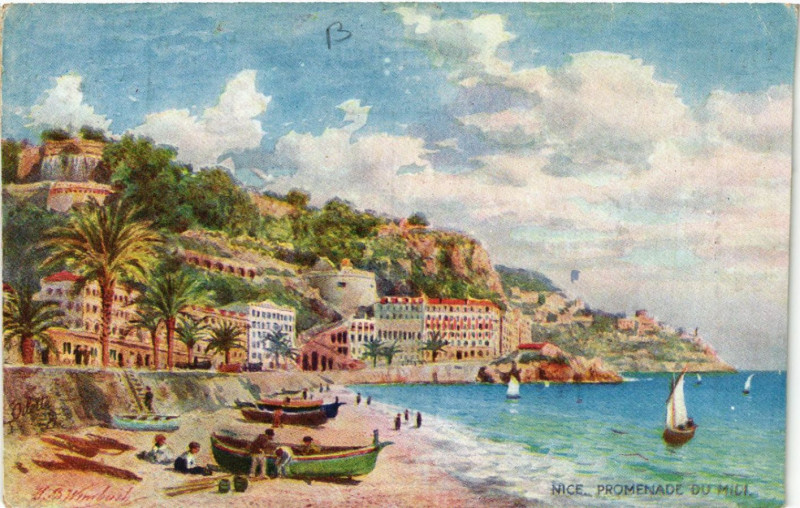 Carte postale ancienne Nice - Promenade du Midi à Nice