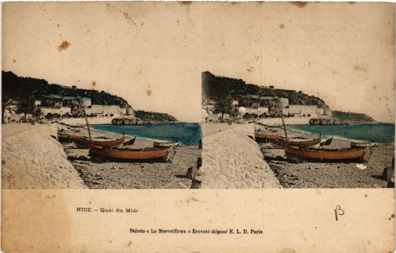 Carte postale ancienne Nice - Quai du Midi à Nice
