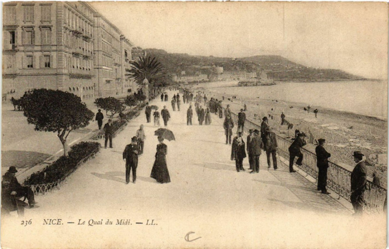 Carte postale ancienne Nice - Le Quai du Midi à Nice