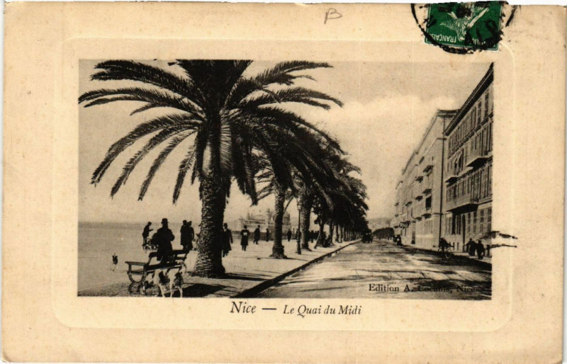 Carte postale ancienne Nice - Le Quai du Midi à Nice