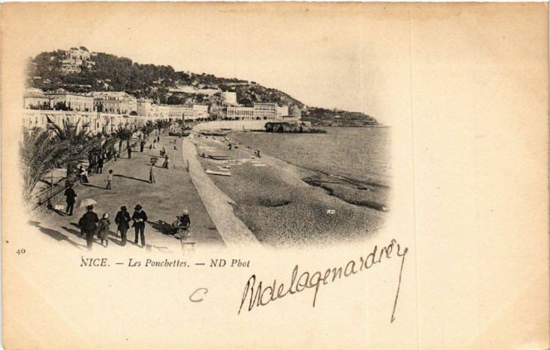 Carte postale ancienne Nice - Les Ponchettes à Nice