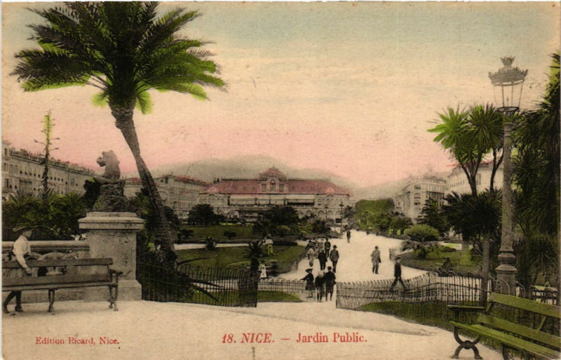 Carte postale ancienne Nice - Jardin Public à Nice