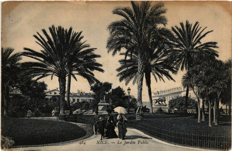 Carte postale ancienne Nice- Le Jardin Public France à Nice