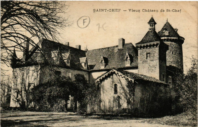 Carte postale ancienne Saint-Chef - Vieux Chateau de Saint-Chef à Saint-Chef