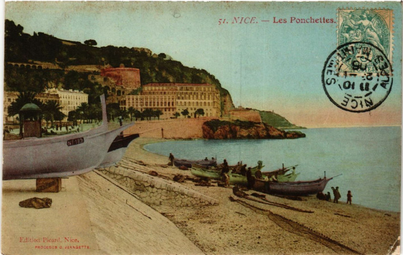Carte postale ancienne Nice - Les Ponchettes à Nice