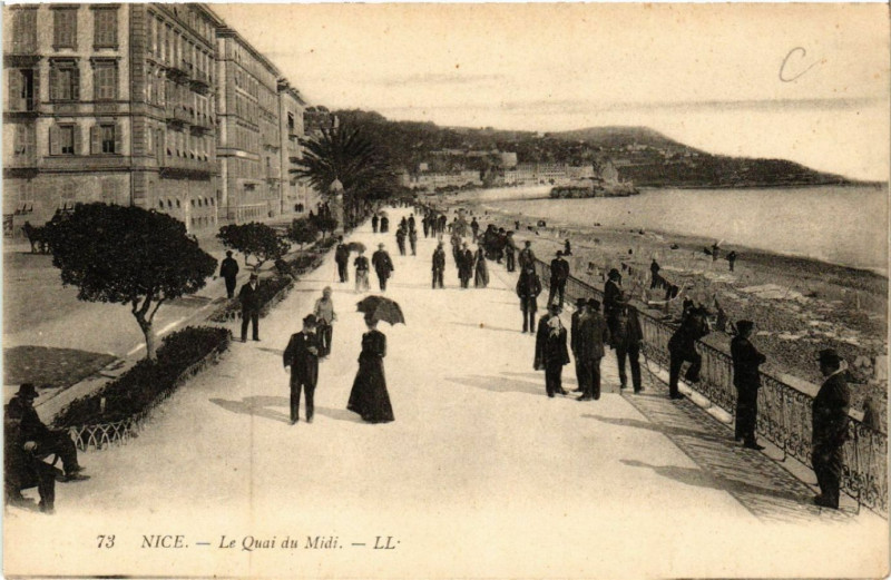 Carte postale ancienne Nice - Le Quai du Midi à Nice