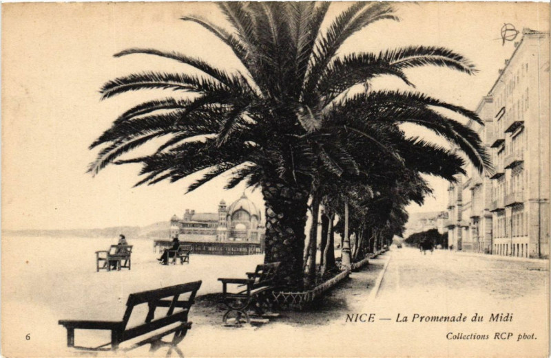 Carte postale ancienne Nice - La Promenade du Midi à Nice