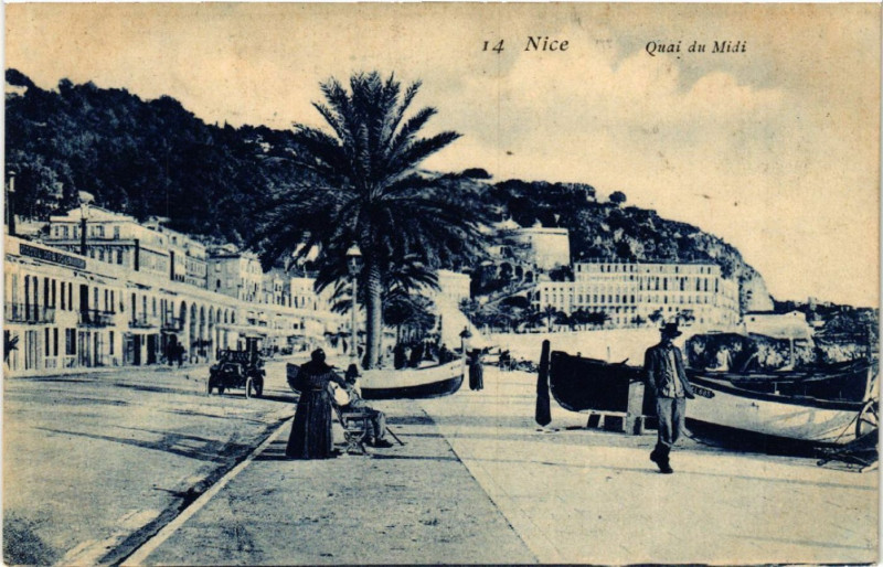 Carte postale ancienne Nice - Quai du Midi à Nice