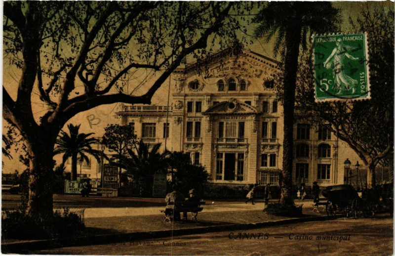 Carte postale ancienne Cannes - Casino municipal à Cannes