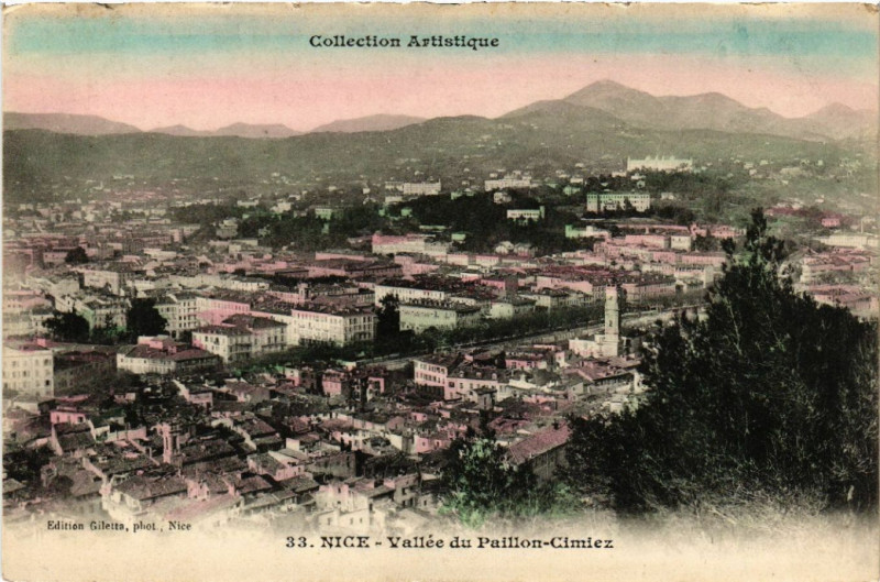 Carte postale ancienne Collection Artistique - Nice - Vallée du Paillon-Ciiez à Nice