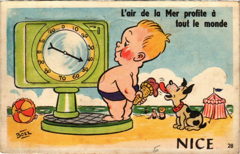 Carte postale ancienne L'air de la Mer profile a tout le monde