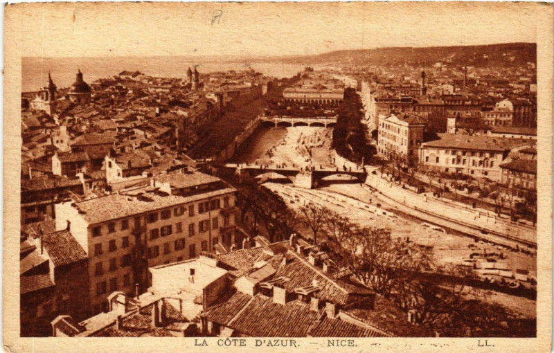 Carte postale ancienne La Cote d'Azur - Nice à Nice