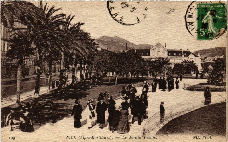 Carte postale ancienne Nice - Le Jardin Public à Nice