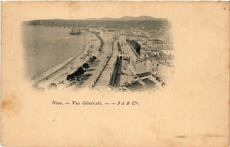 Carte postale ancienne Nice - Vue générale - Fa & Cle à Nice