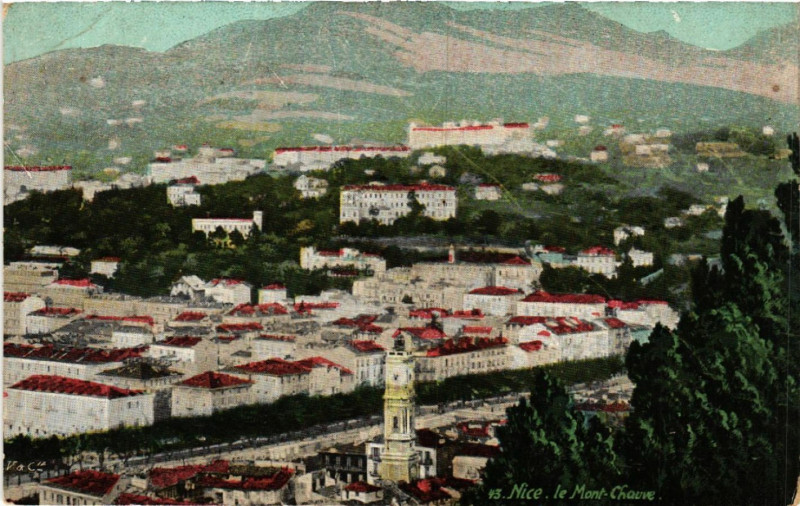 Carte postale ancienne Nice le Mont-Chauve à Nice
