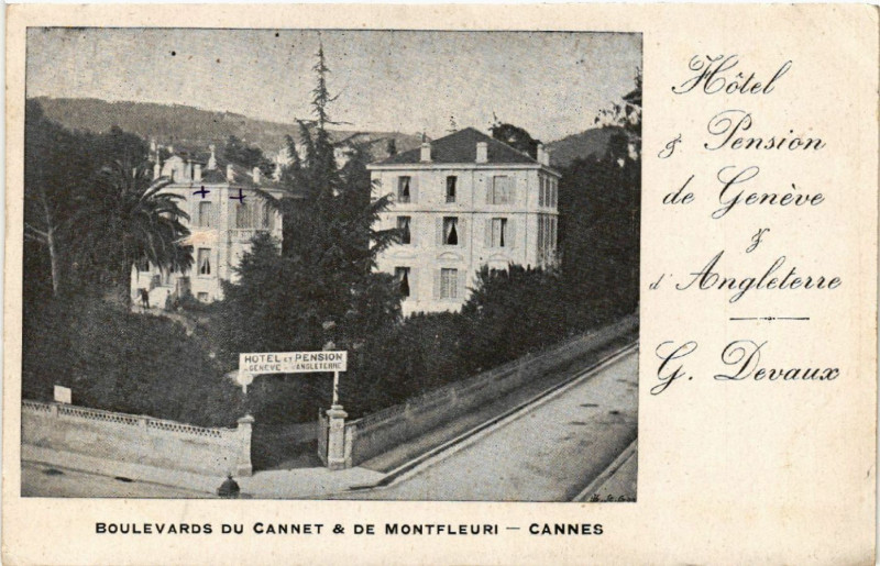 Carte postale ancienne Boulevard du Cannet & de Montfleuri - Cannes à Cannes