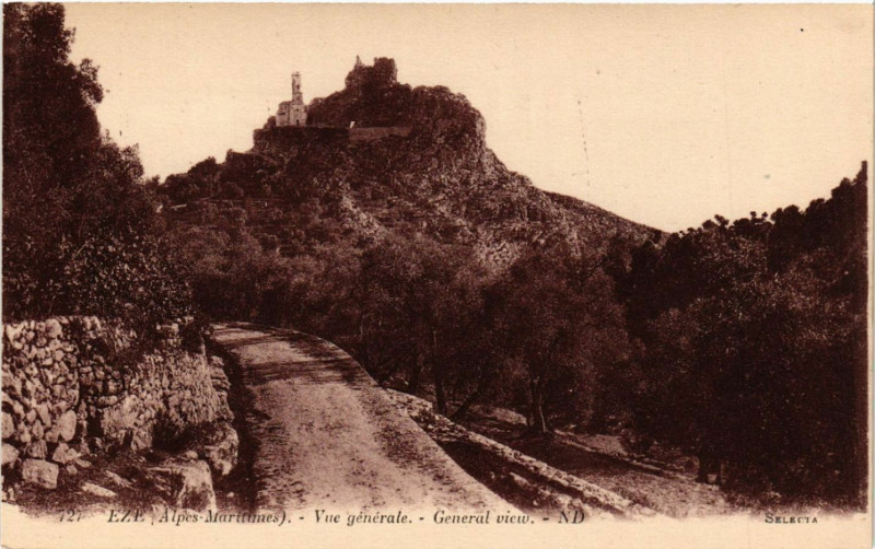Carte postale ancienne Eze - Vue générale - General view à Èze