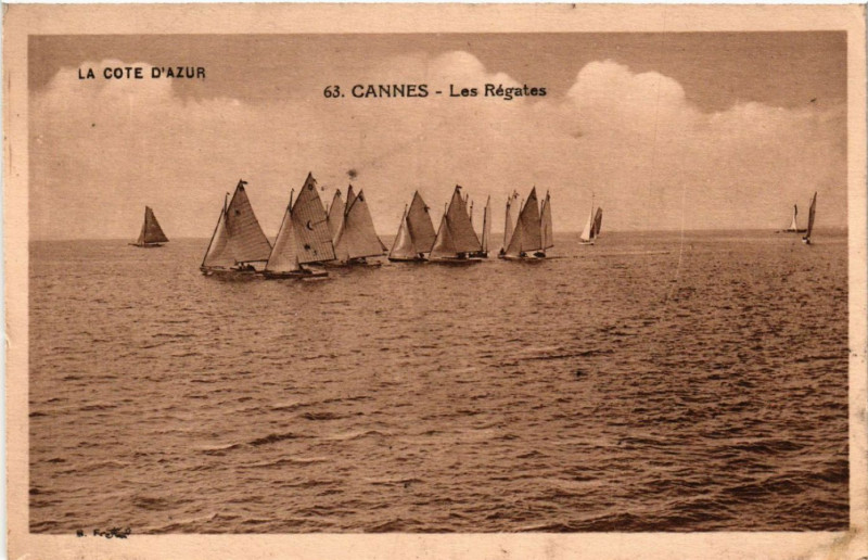 Carte postale ancienne La Cote d'Azur - Cannes - Les Régates à Cannes