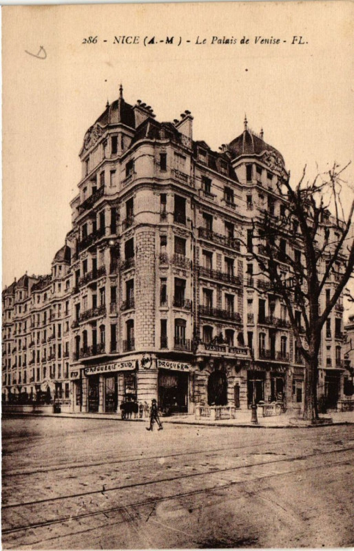 Carte postale ancienne Nice - Le Palais de Venice à Nice